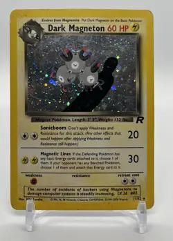 Pokemon TCG Dark Magneton Team Rocket 11/82 Holo Rare Magnet Nintendo 60 HP 2000 - Image 1