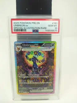 2025 POKEMON PRISMATIC EVOLUTIONS SPECIAL ILLUSTRATION RARE UMBREON EX PSA 10 - Image 1