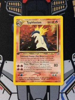 Pokemon TCG Typhlosion Holo Rare 1st Edition Neo Genesis 18/111 - Image 1