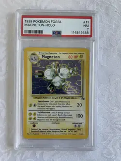 1999 Pokemon Fossil #11 Magneton- Holo-PSA 7 Near Mint - Image 1