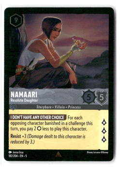 Namaari - 182/204 Resolute Daughter - Shimmering Skies Rare Foil Disney Lorcana - Image 1