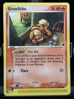 Growlithe 65/100 Unlimited Pokemon Ex Sandstorm Card LP - Image 3