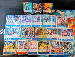 One Piece - Red/Blue ACE & Marco | Whitebeard Pirates Deck Cores (86 Cards) - Image 1