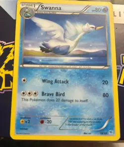 Swanna 18/30 Pokemon card XY Suicune/Pikachu Libre Trainer Kit NM - Image 1