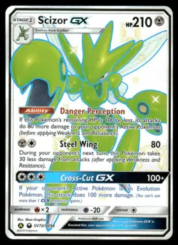 Pokemon Cards Scizor GX SV72/SV94 Hidden Fates Shiny Vault Rare Shiny GX NM *2 - Image 1