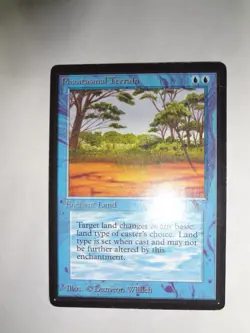 MTG MAGIC THE GATHERING CARD ORIGINAL BETA BLUE PHANTASMAL TERRAIN ENCHANTMENT - Image 1