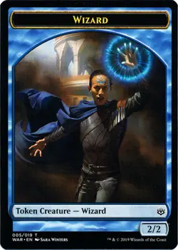 MTG War of the Spark - Wizard 2/2 [Token] - Image 1