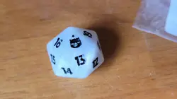 MtG Final Fantasy Moogle Dice from Bundle D20 Spindown Lifecounter - Image 1