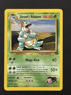 Pokemon Giovanni's Nidoqueen 23/132 Gym Challenge Rare - Image 1