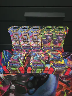 x20 Sealed Pokemon TCG Phantasmal Flames ME02 Sleeved Booster Pack Lot - Image 1