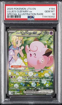 2025 POKEMON JTG SPECIAL ILLUSTRATION RARE #184 LILLIE'S CLEFAIRY EX PSA 10 - Image 1