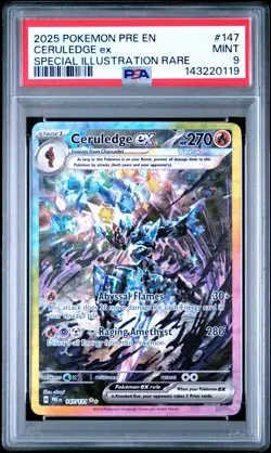 Pokemon Ceruledge ex 147/131 Prismatic Special Illustration Rare Holo PSA 9 MINT - Image 1