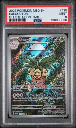 PSA 9 Mint Exeggutor 135/132 Mega Evolution Illustration Rare - Pokemon ME01 MEG - Image 1