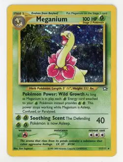 Meganium Holo - Pokemon 2000 Neo Genesis #11 VG-EX+ - Image 1