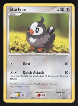 Starly 7/11 Pokemon TCG DP Trainer Kit: Manaphy & Lucario MP - Image 1