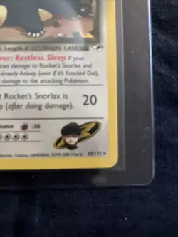 🐾Rocket's Snorlax 033/132 Gym Heroes 1st Edition Regular Rare - Pokemon Lp - Image 4