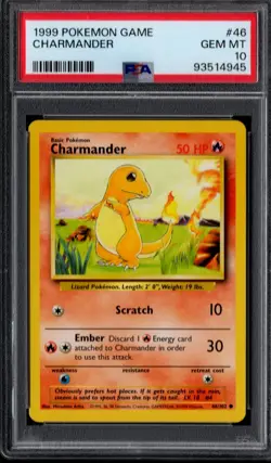 1999 Pokemon Base Set Charmander #46 PSA 10 - Image 1