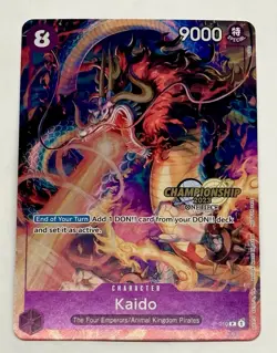 One Piece Kaido CS 2023 Celebration Pack P-010 English Gold Stamped Promo Card - Image 1