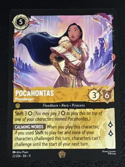 Disney Lorcana Winterspell Pocahontas - Peacekeeper 22/204 NM Legendary - Image 1