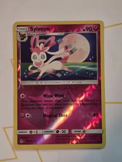 POKEMON SYLVEON 87/131 RARE REVERSE HOLOFOIL FORBIDDEN LIGHT NM CARD - Image 1