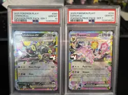 Umbreon ex 060/131 & Espeon Ex Prize Pack Series Cards Holo PSA 10 Sequential - Image 1