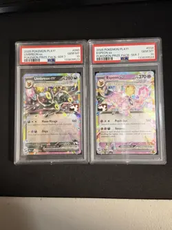 Umbreon ex 060/131 & Espeon Ex Prize Pack Series Cards Holo PSA 10 Sequential - Image 3