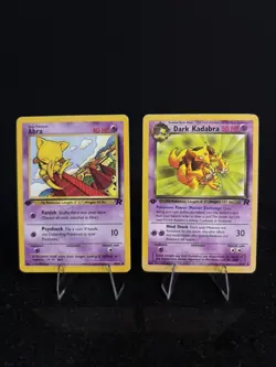 Dark Kadabra + Abra 1st Edition Pokemon Card Lot Vintage WOTC - Image 1