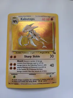 Kabutops 9/62 Fossil Holo NEAR MINT - Pokemon Rare Holo Cards - Image 1