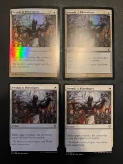 MTG- Swords to Plowshares x4 - (Two are Conspiracy FOIL) - Image 1