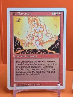 🔴🔴🔴 (4) 1994 MAGIC The Gathering FIRE ELEMENTAL REVISED 3RD EDITION PLAYED🔴 - Image 2