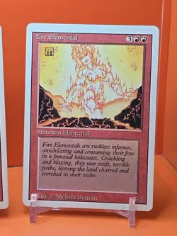 🔴🔴🔴 (4) 1994 MAGIC The Gathering FIRE ELEMENTAL REVISED 3RD EDITION PLAYED🔴 - Image 5