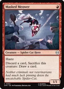 MTG Masked Meower [Marvel's Spider-Man] Foil Near Mint Magic - Image 1