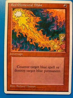 MTG 1x Red Elemental Blast Core Set 4th Edition OLD SCHOOL Magic Gathering x1 MP - Image 1