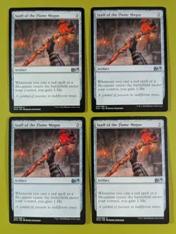 Staff of the Flame Magus x4 Magic 2015 M15 4x Playset Magic the Gathering MTG - Image 1