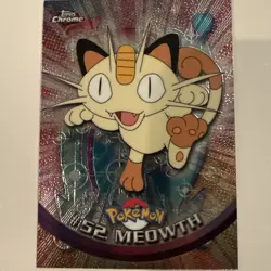 Pokemon Card - Meowth Topps Chrome TV Animation Edition 52 Chrome - Image 1