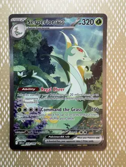 Pokemon Serperior ex 164/086 Holo Special Illustration Rare Sv: Black Bolt NM - Image 1