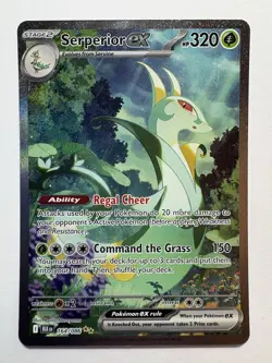 Pokemon Serperior ex 164/086 Holo Special Illustration Rare Sv: Black Bolt NM - Image 3