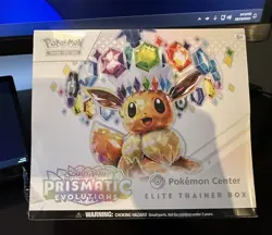 Pokemon TCG Prismatic Evolutions Pokemon Center ETB Sealed (Tear On Front) - Image 1