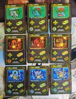 Kanto Starters Alpha Omega Chibi Evolutions Holo Cards - Image 1