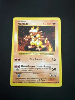 MAGMAR 1999 POKEMON BASE SET UNCOMMON SHADOWLESS A 36/102 LP - Image 1