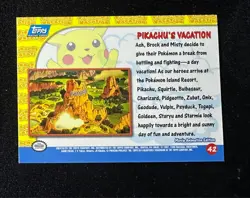 1999 Topps Pokemon Movie Edition #42 Pikachu's Vacation Rainbow Foil 1st Print - Image 2