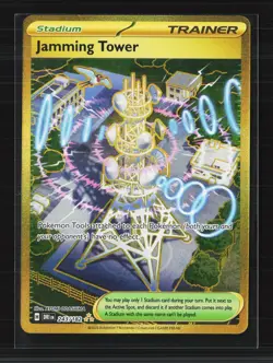 2025 Pokemon Scarlet & Violet Destined Rivals Jamming Tower Gold #243/182 - Image 1