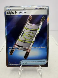 Pokemon TCG Night Stretcher 173/132 Full art Trainer support Secret Rare - Image 1
