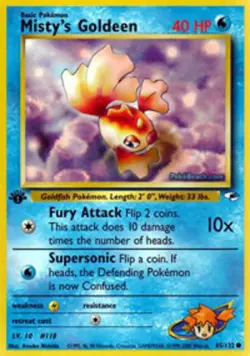 Moderately Played, English Pokemon Regular Misty's Goldeen - 85/132 - Common - 1 - Image 1