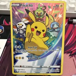Pokemon Pikachu Promo Holo Basic HP70 SWSH020 Sword & Shield English - Image 1