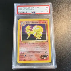 Pokemon TCG Brock's Ninetales Gym Challenge Holo Rare 3/132 PSA 7 - Image 1