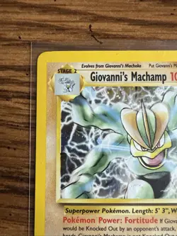 Pokemon Gym Challenge Giovanni’s Machamp 6/132 Holo LP Lightly Played - Image 2