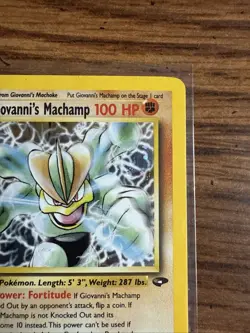 Pokemon Gym Challenge Giovanni’s Machamp 6/132 Holo LP Lightly Played - Image 3