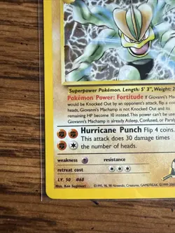 Pokemon Gym Challenge Giovanni’s Machamp 6/132 Holo LP Lightly Played - Image 5