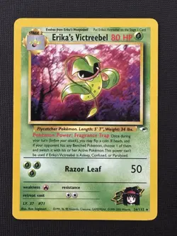 Pokemon Erika's Victreebel 26/132 Gym Heroes Rare Regular 80HP 50 Attack - Image 1